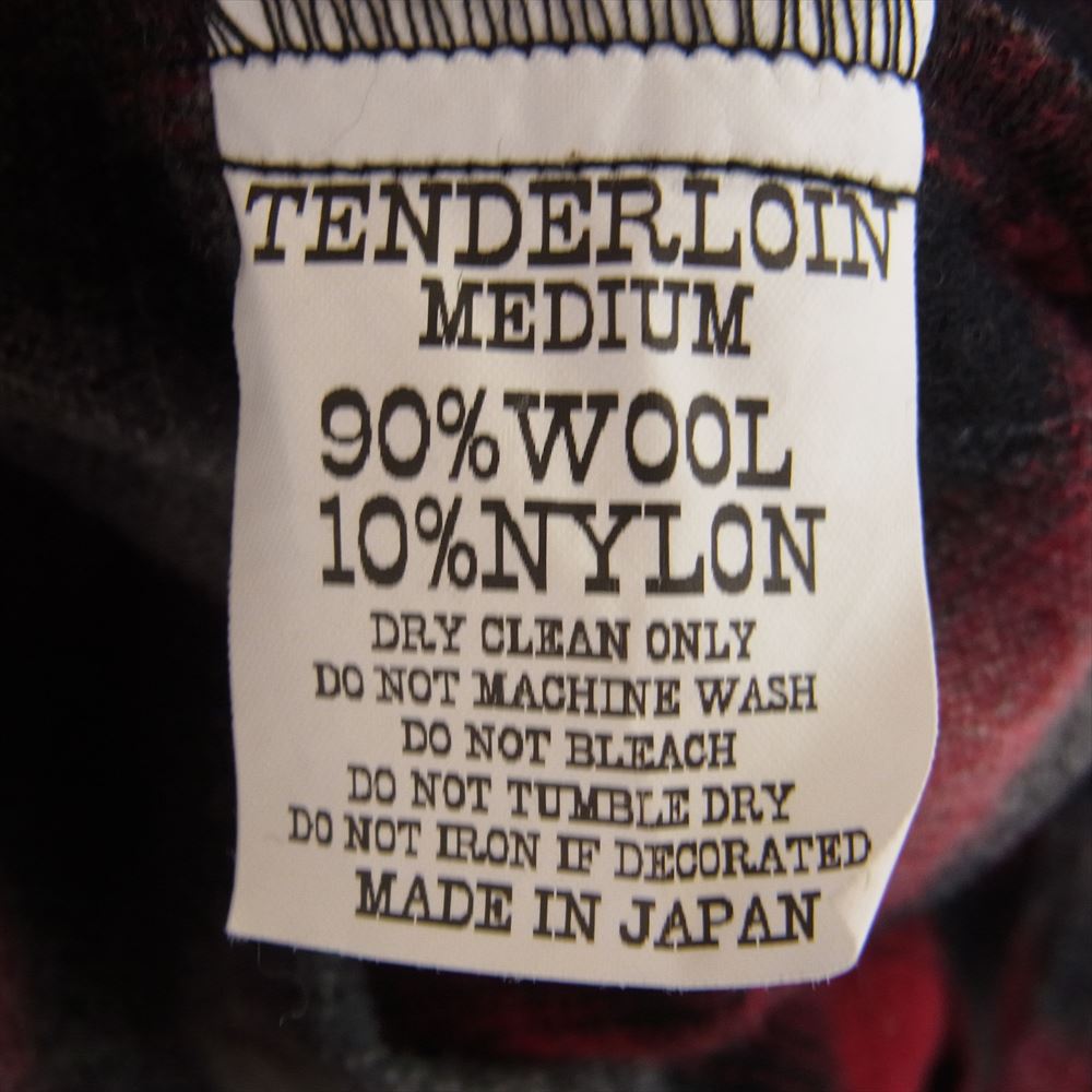 TENDERLOIN テンダーロイン 07AW T-WOOL SHT ロゴ チェック 長袖 ネルシャツ レッド系 マルチカラー系 M【中古】