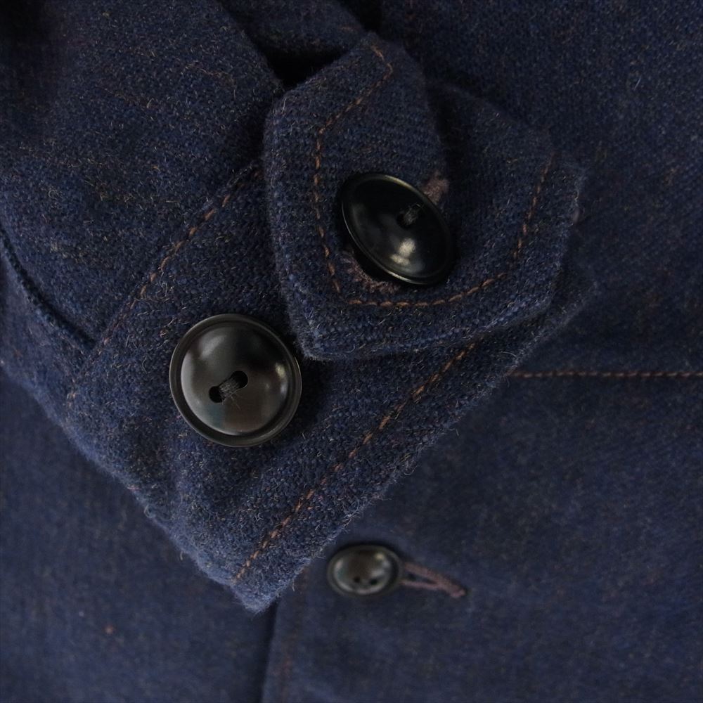 FREEWHEELERS フリーホイーラーズ LEATHER TOGS HOOKLESSジップ レザートグス スタンドカラー ナポレオンジャケット スポーツジャケット インディゴブルー系 36【中古】