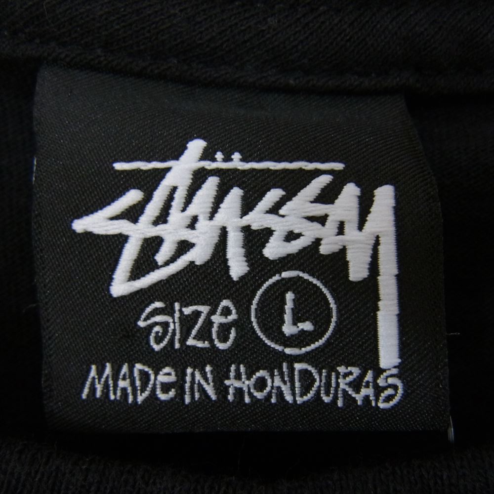 STUSSY ステューシー DRAGON TEE 胸ロゴ バックドラゴンプリント 半袖 Tシャツ ブラック系 L【中古】