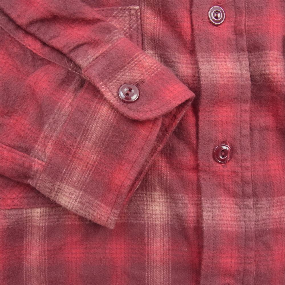 COOTIE クーティー チェック フランネル 長袖シャツ レッド系 L【中古】