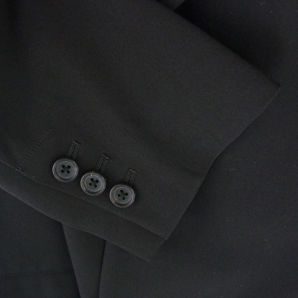 Yohji Yamamoto POUR HOMME ヨウジヤマモトプールオム 23SS HZ-J32-100 後ろプリーツ背抜き ウールギャバ テーラード ジャケット ブラック系 2【中古】