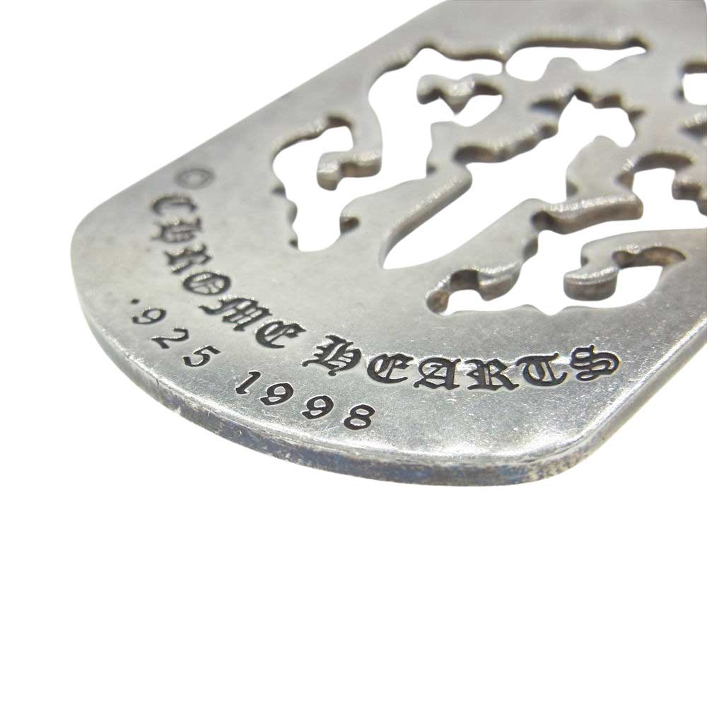 CHROME HEARTS クロムハーツ(原本無) D TAG LRG DAGGER ダガー カットアウト ドッグタグ ラージ ペンダント トップ シルバー系【中古】