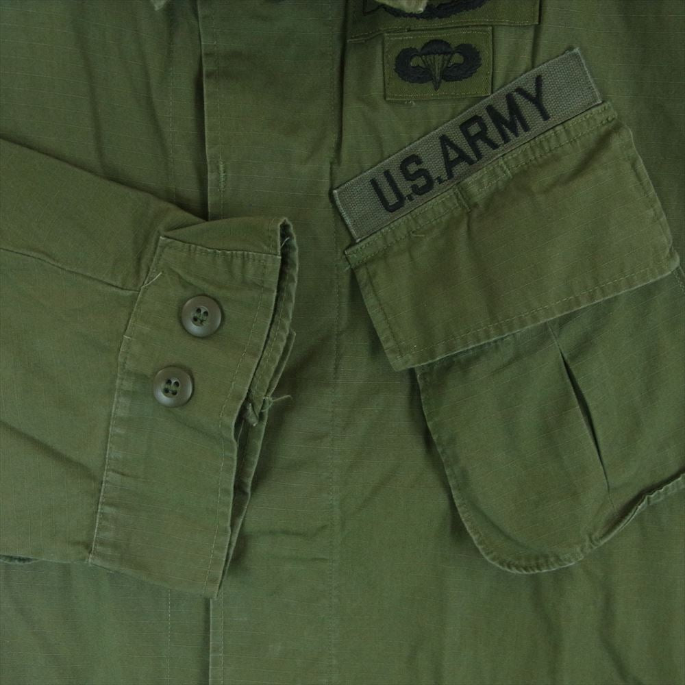 ユーエスアーミー 8405-935-4707 Jungle Coat MS US.ARMY 斜め ワッペン カスタム ジャングル ファティーグ ミリタリー ジャケット カーキ系 M【中古】