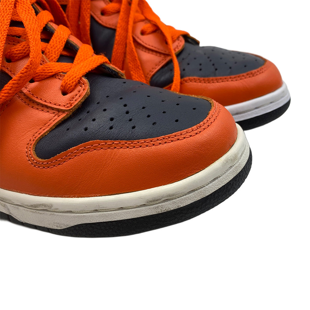 NIKE ナイキ 630335-481 Dunk High LE College orange/Obsidian 1999ナイキ ダンク ハイ スニーカー オレンジ系 ネイビー系 28.5cm【中古】