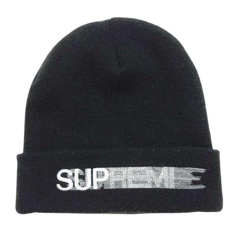 Supreme シュプリーム 23SS Motion Logo Beanie モーション ロゴ ビーニー ニット キャップ ブラック系【中古】