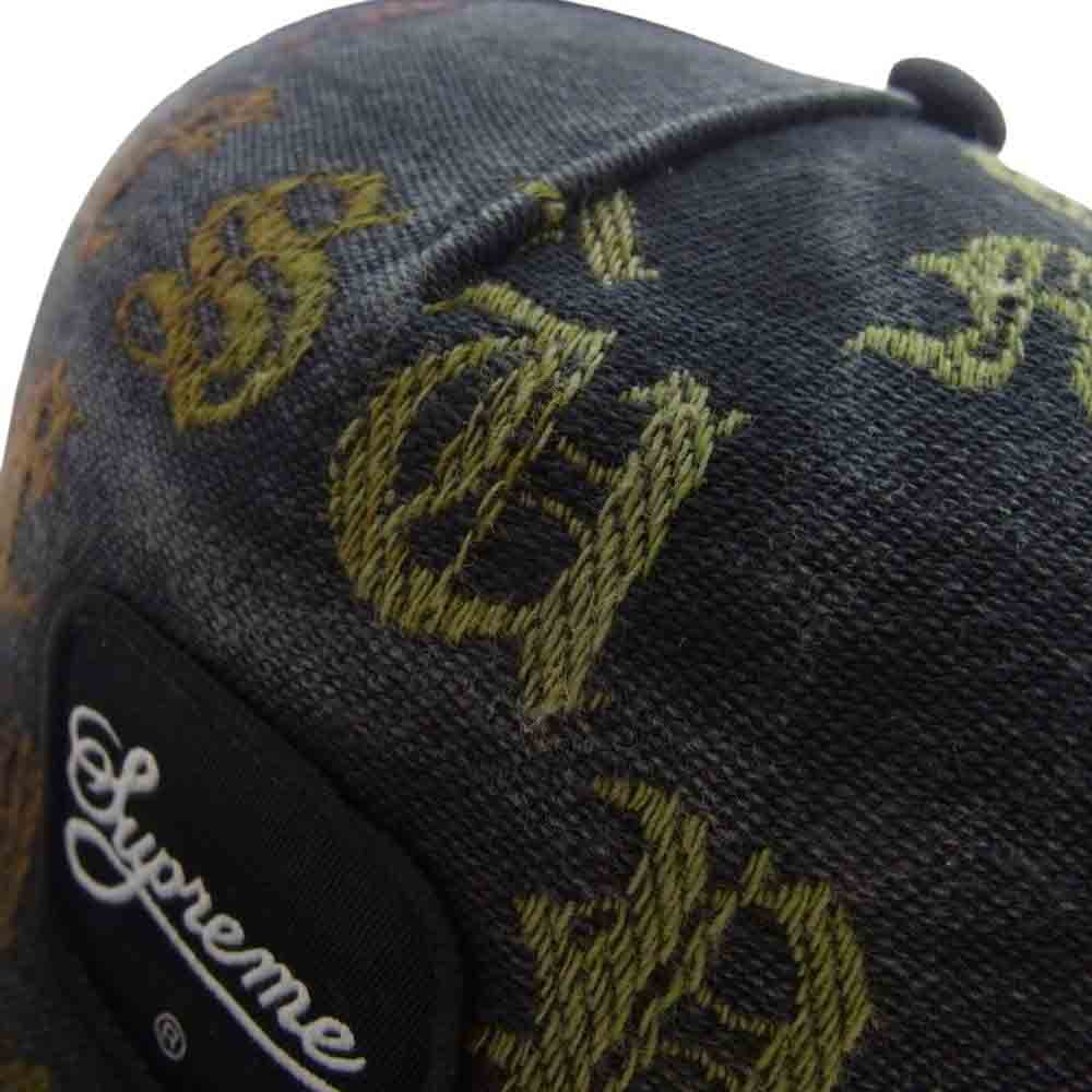 Supreme シュプリーム 22SS Gradient Jacquard Back 6Panel ジャガード ワッペン 6パネル メッシュ キャップ ブラック系【中古】