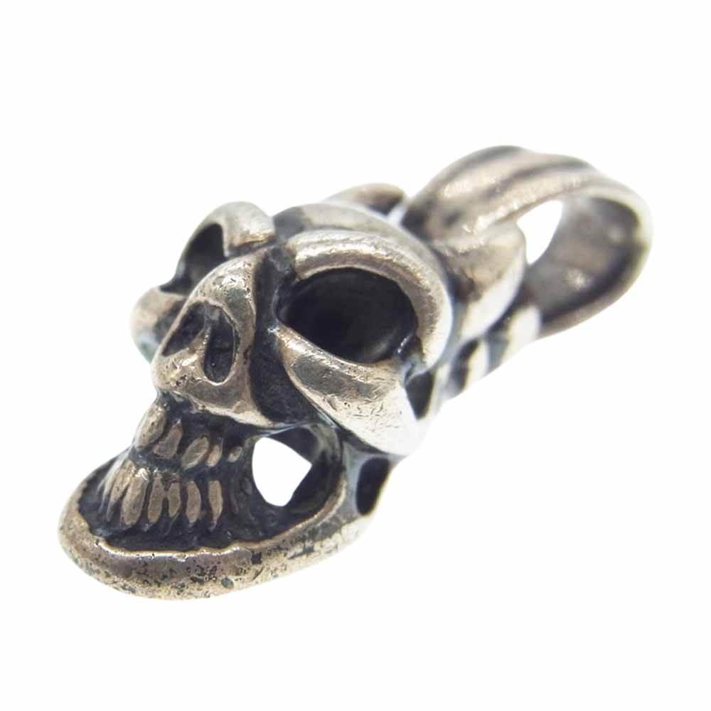 BILL WALL LEATHER ビルウォールレザー スモール デーモン スカル トップ シルバー ペンダントトップ シルバー系【中古】