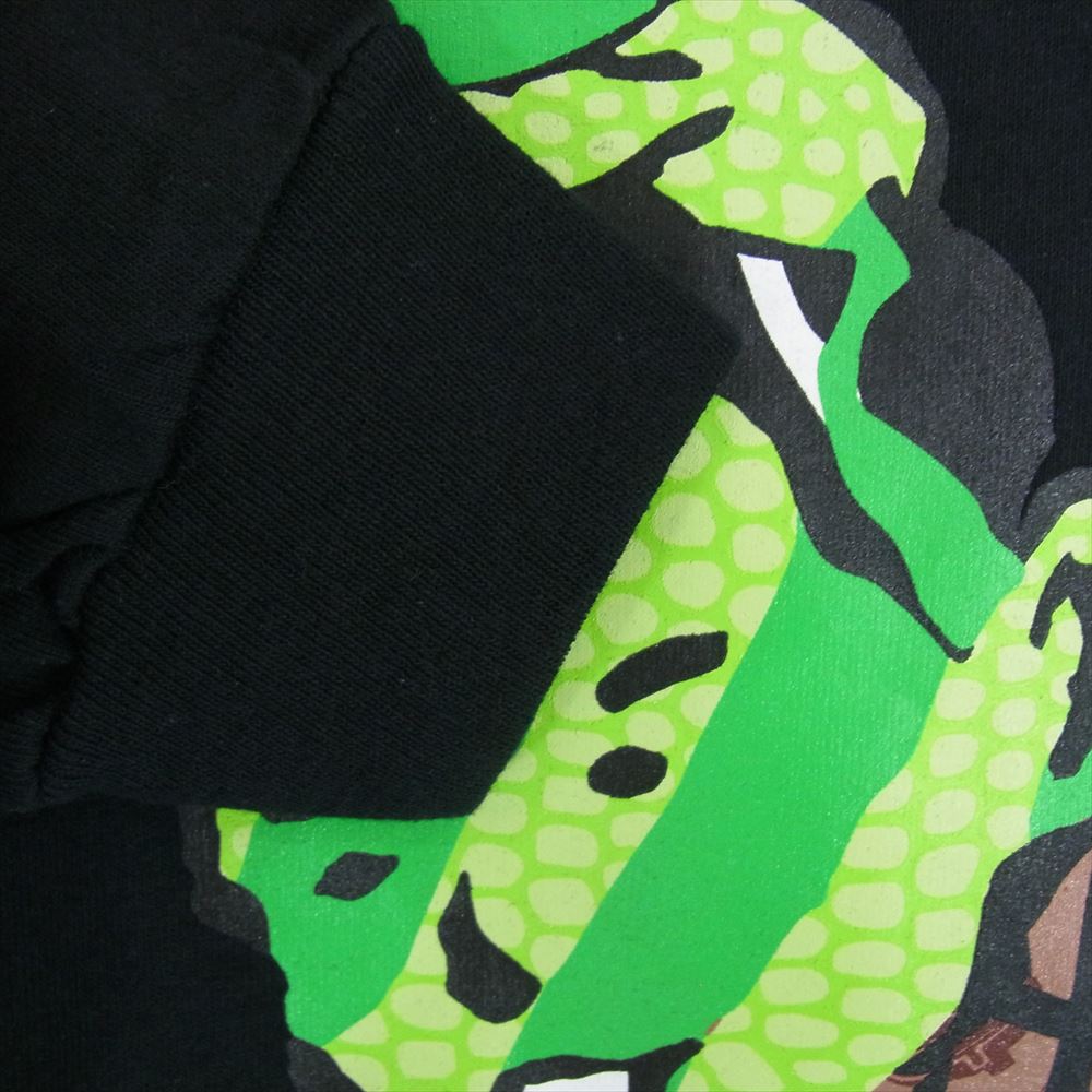 ICE CREAM アイスクリーム BILLIONAIRE BOYS CLUB ビリオネア ボーイズ クラブ × ATMOS EX CON アトモス エクス クルーシブ プリント 長袖 Tシャツ ブラック系 M【美品】【中古】