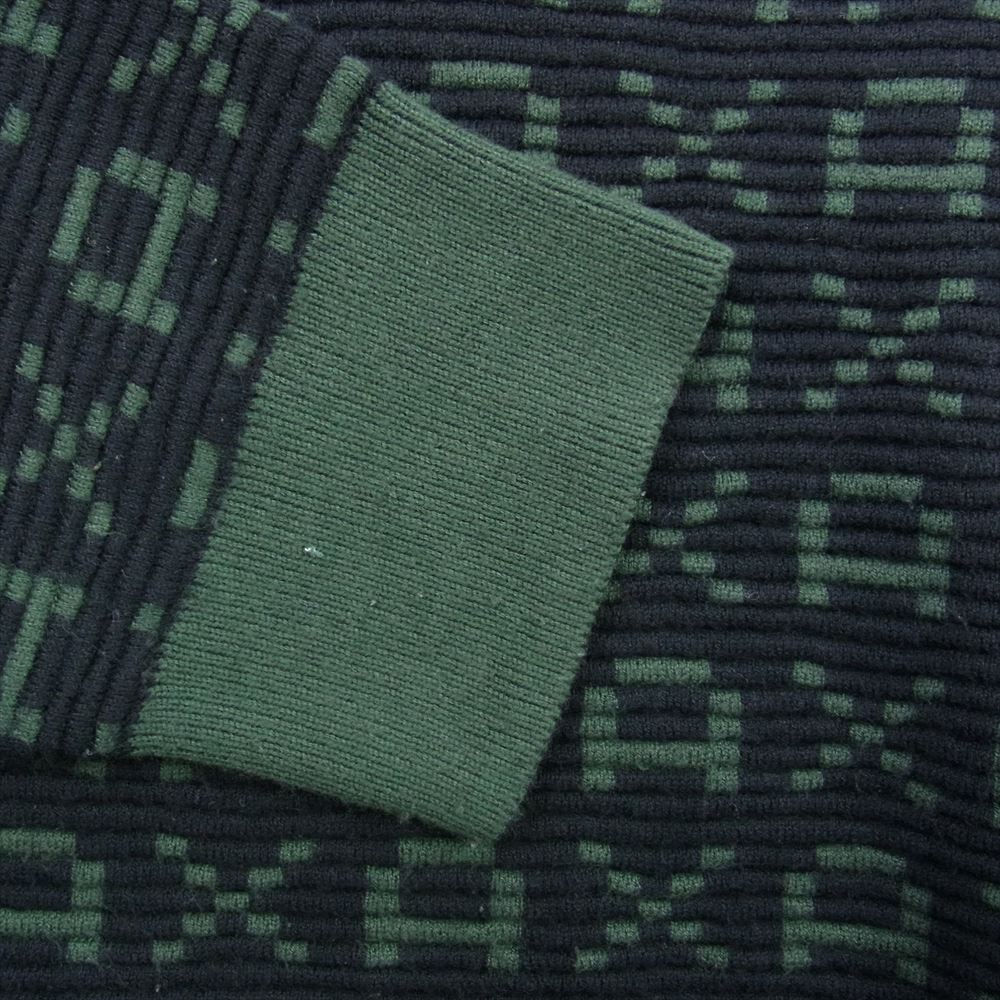 ARMANI EXCHANGE アルマーニエクスチェンジ 6KZM1T ZMN4Z REGULAR FIT SWEATER レギュラー フィット セーター ローゲージ ニット ブラック系 グリーン系 USA:L【中古】