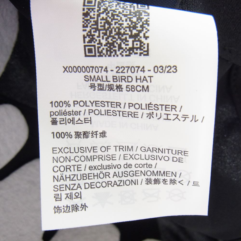 ARC'TERYX アークテリクス X000007074 Small Bird Hat CAP スモールバード ハット ロゴ刺繍 キャップ ブラック系【極上美品】【中古】