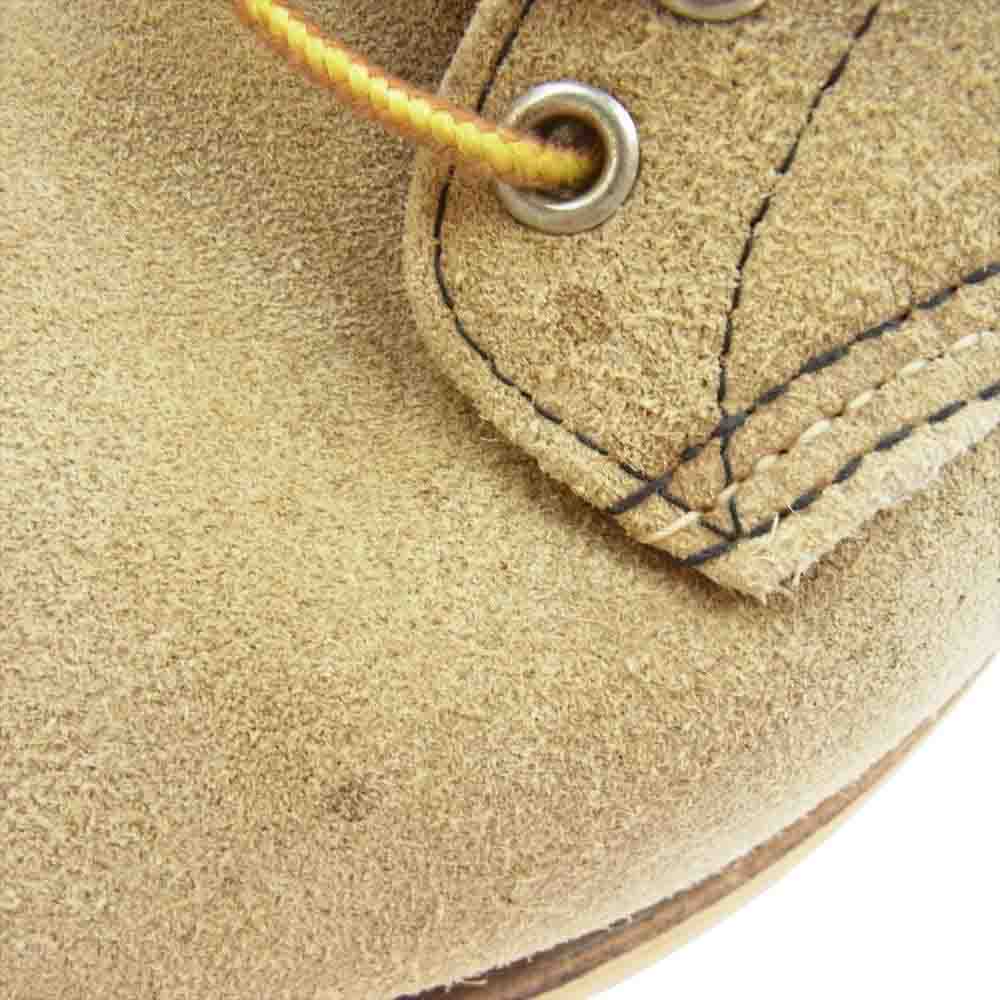 RED WING レッドウィング 8167 刺繍羽根タグ Classic Round クラシックラウンド スエード レザー レースアップ ワーク ブーツ シューズ ベージュ系 US7.5E【中古】