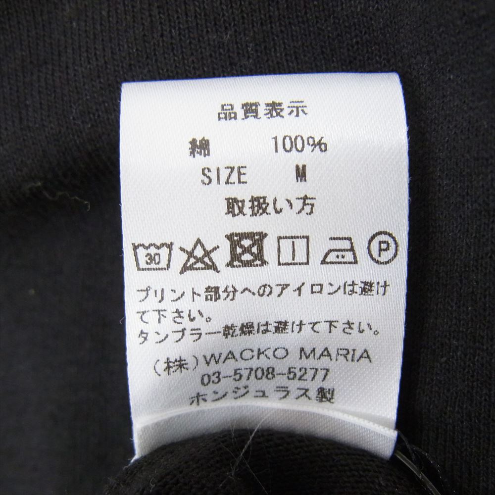 WACKO MARIA ワコマリア 凶気の桜 Crew neck T-shirt プリント クルーネック 半袖 Tシャツ ブラック系 M【中古】