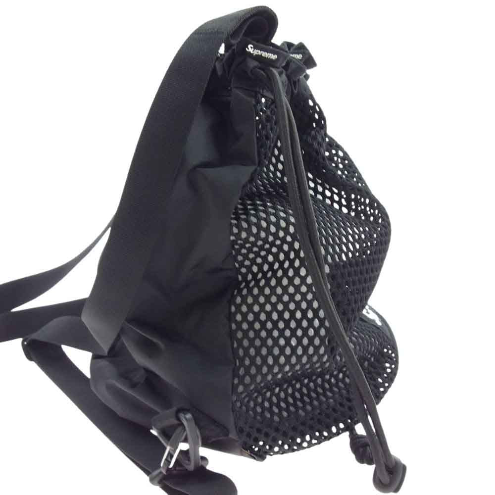 Supreme シュプリーム 23SS Mesh Small Backpack メッシュ スモール バックパック 巾着 リュック ブラック系【中古】