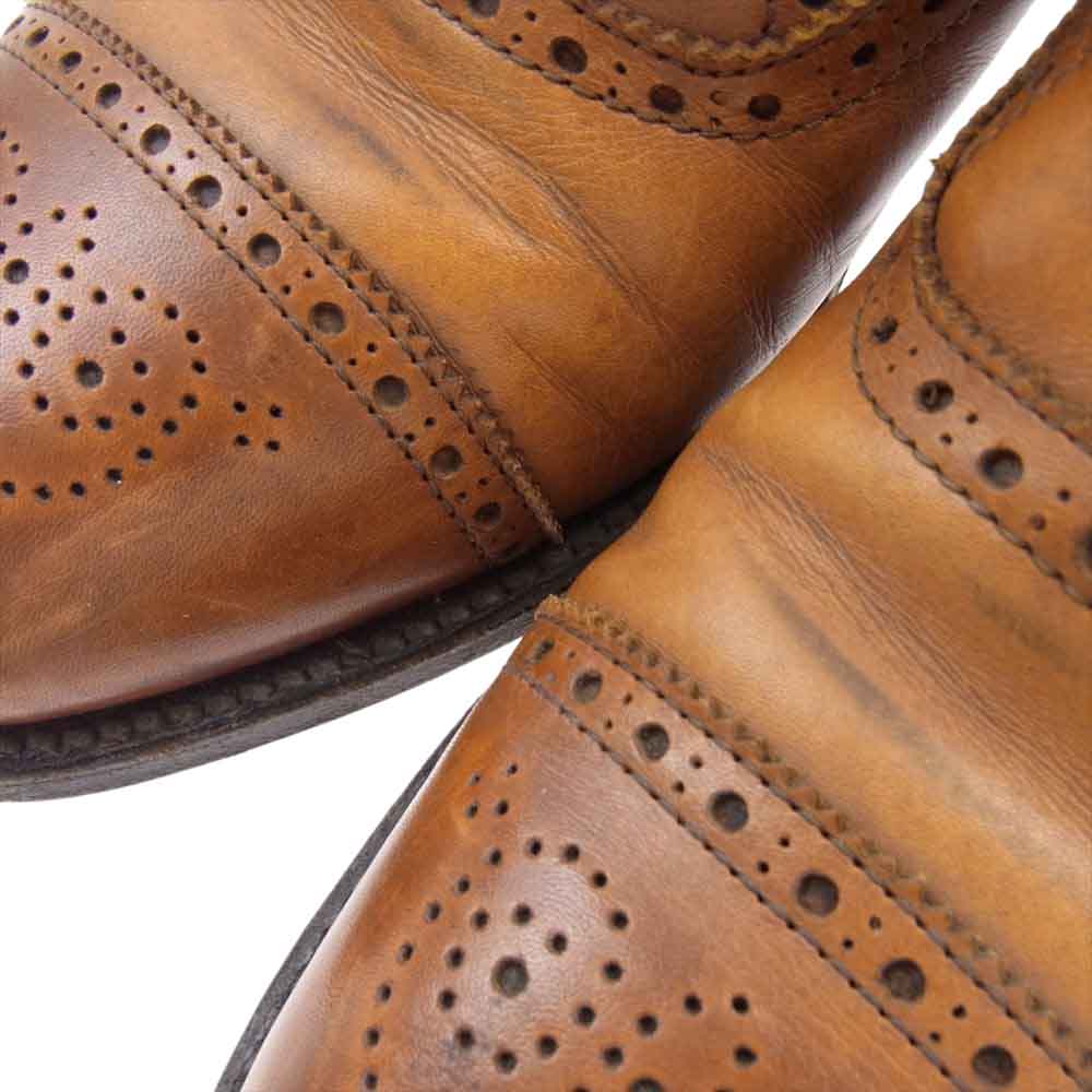 ALDEN オールデン 911 Hampton ハンプトンラス セミブローグ レザー ビジネス シューズ ブラウン系 6.5【中古】