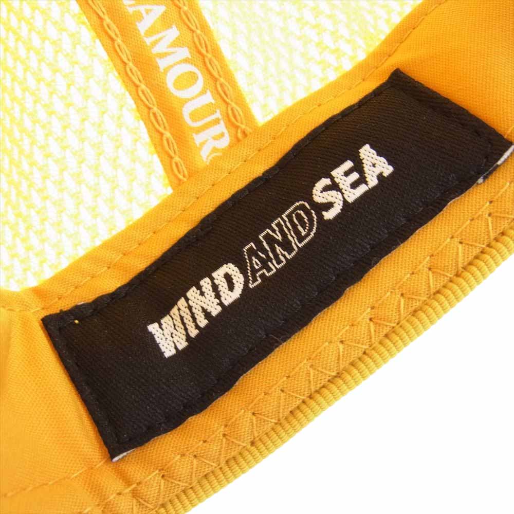 HYSTERIC GLAMOUR ヒステリックグラマー 02203QH06 WIND AND SEA  HYS WDS CAP  ウィンダンシー メッシュ キャップ イエロー系 FREE【中古】