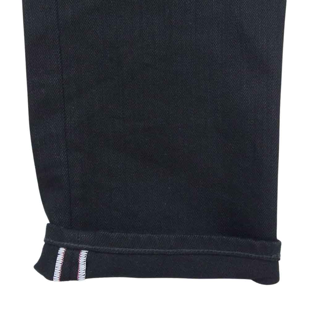 リポトレンタアンニ ブラック ジーンズ デニム レザー パッチ ブラック系 33【中古】