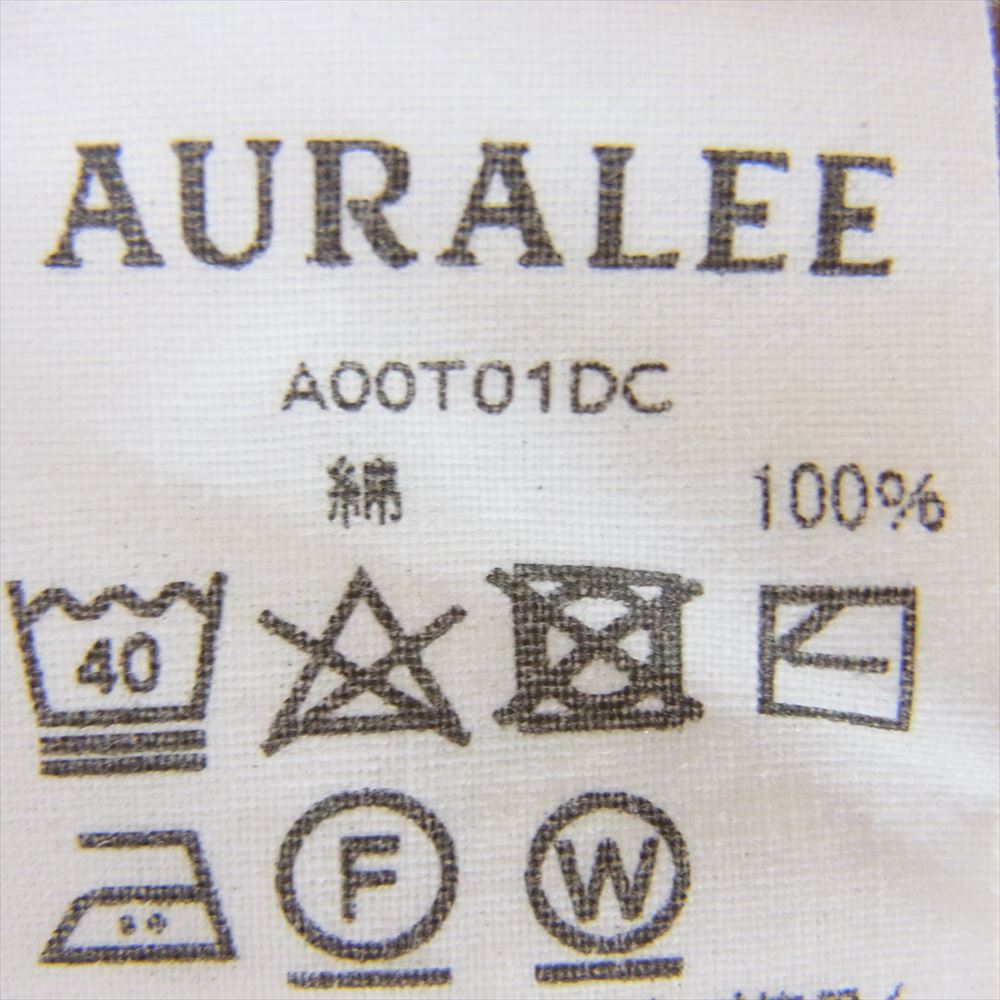 AURALEE オーラリー 19SS A00T01DC HIGH GAUGE DOUBLE CLOTH TEE ハイゲージ ダブル クロス 半袖Tシャツ ベージュ ベージュ系 5【中古】