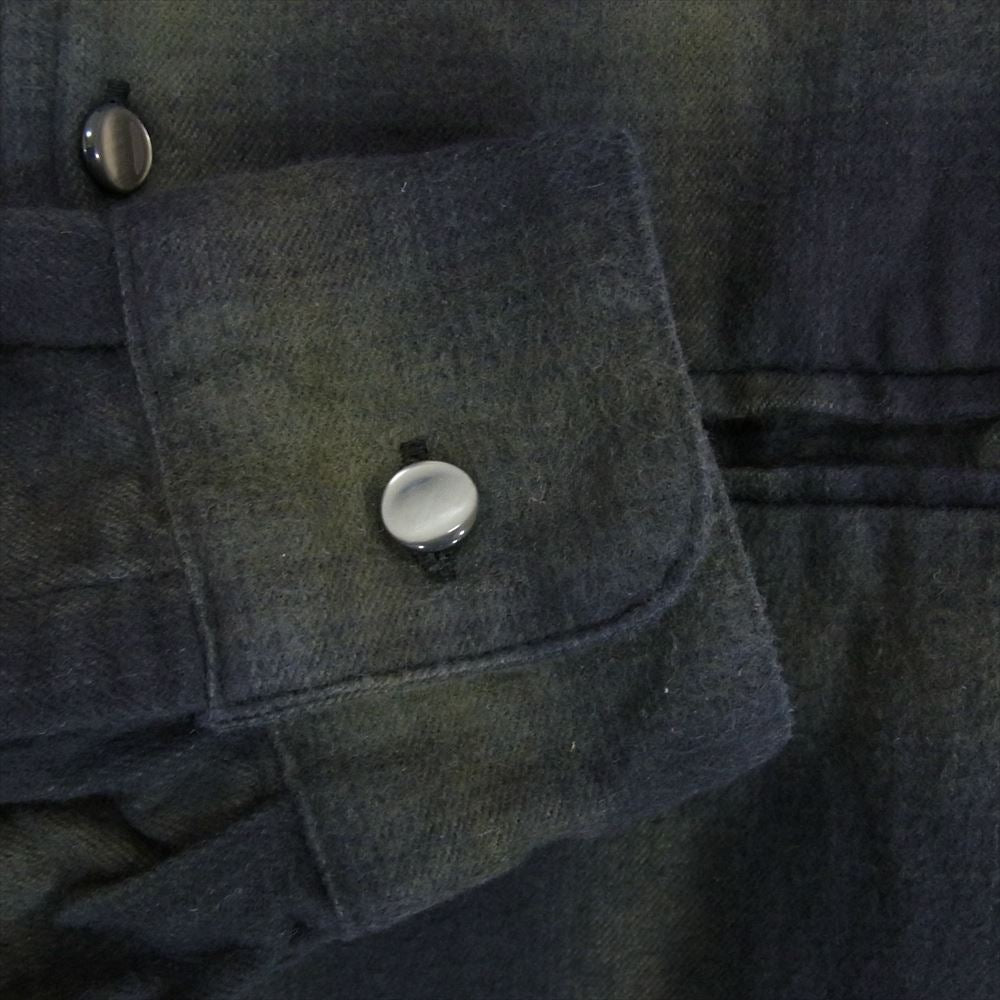 JELADO ジェラード Starry gate スターリーゲート モールスキン フランネル オンブレチェック シャツ 長袖 カーキ系 S【中古】