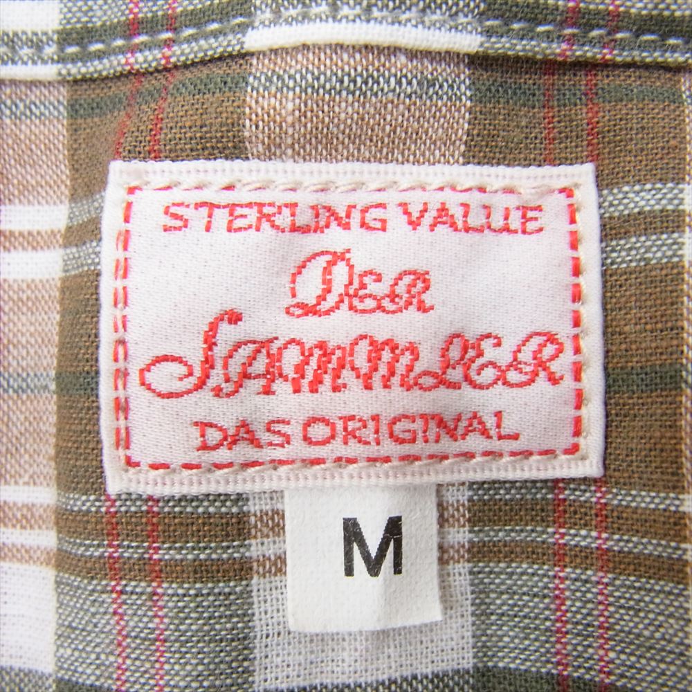 ディアザムラー 120-221-25 チェック シャツ 半袖 M【中古】