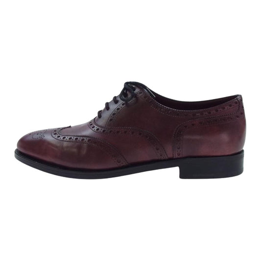 John Lobb ジョンロブ 8695 STOWEY ストーウェイ ウィングチップ レザー オックスフォード シューズ ワインレッド系 6E【中古】