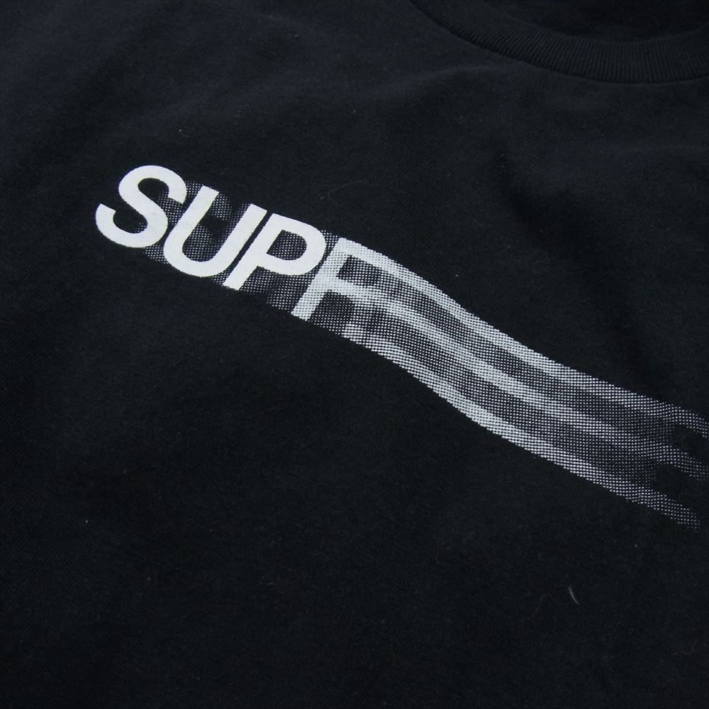 Supreme シュプリーム 23SS Motion Logo Tee モーションロゴ クルーネック 半袖 Tシャツ ブラック系 M【中古】
