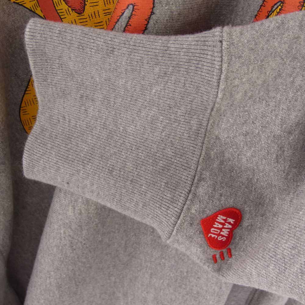 HUMAN MADE ヒューマンメイド 23AW x KAWS Made Sweatshirt カウズ スウェット シャツ グレー系 L【中古】