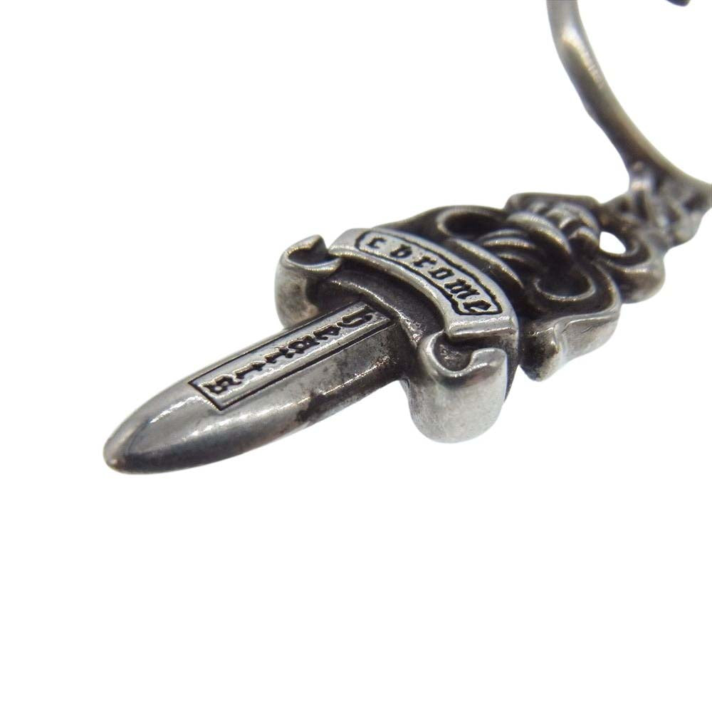 CHROME HEARTS クロムハーツ(原本無) No5 DAGGER #5 ダガーフープ ピアス シルバー系 10.5号【中古】