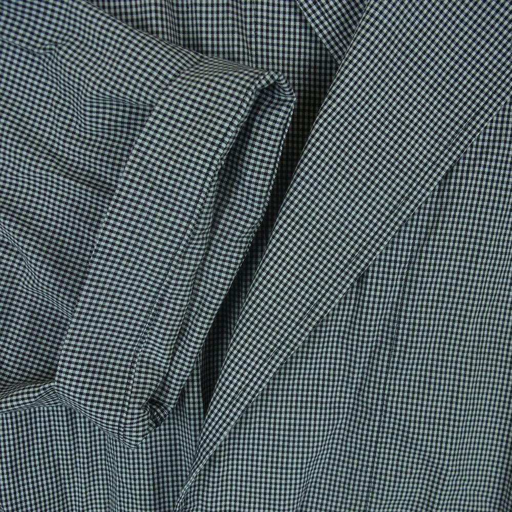 POLO RALPH LAUREN ポロ・ラルフローレン ギンガム チェック ロング ガウン 刺繍ロゴ コート ブラック系 ホワイト系 S / M【中古】