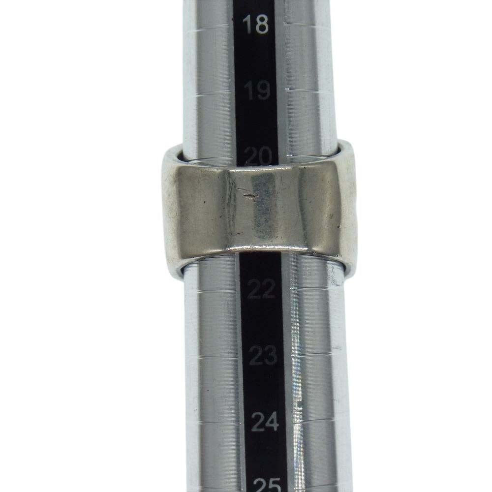 STANLEY GUESS スタンリーゲス ラージスカル クロス リング シルバー系 21号【中古】