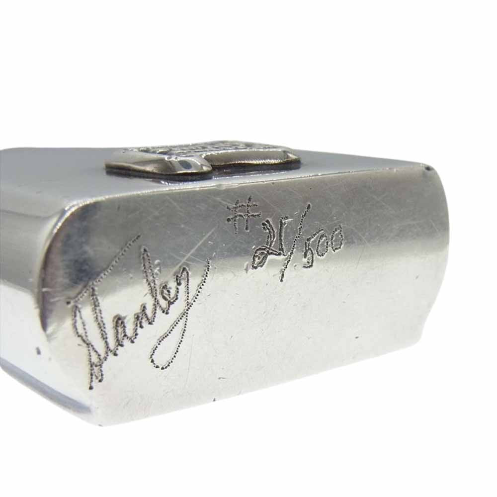 STANLEY GUESS スタンリーゲス スカルヒンジ 2スモールスカル マルチウッド ジッポライターケース Zippo シルバー系【中古】
