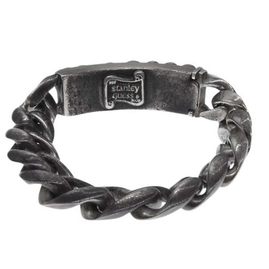 STANLEY GUESS スタンリーゲス マルチスカル クラシックリンク ID ブレスレット ダイヤ&ルビーカスタム 11Link シルバー系【中古】