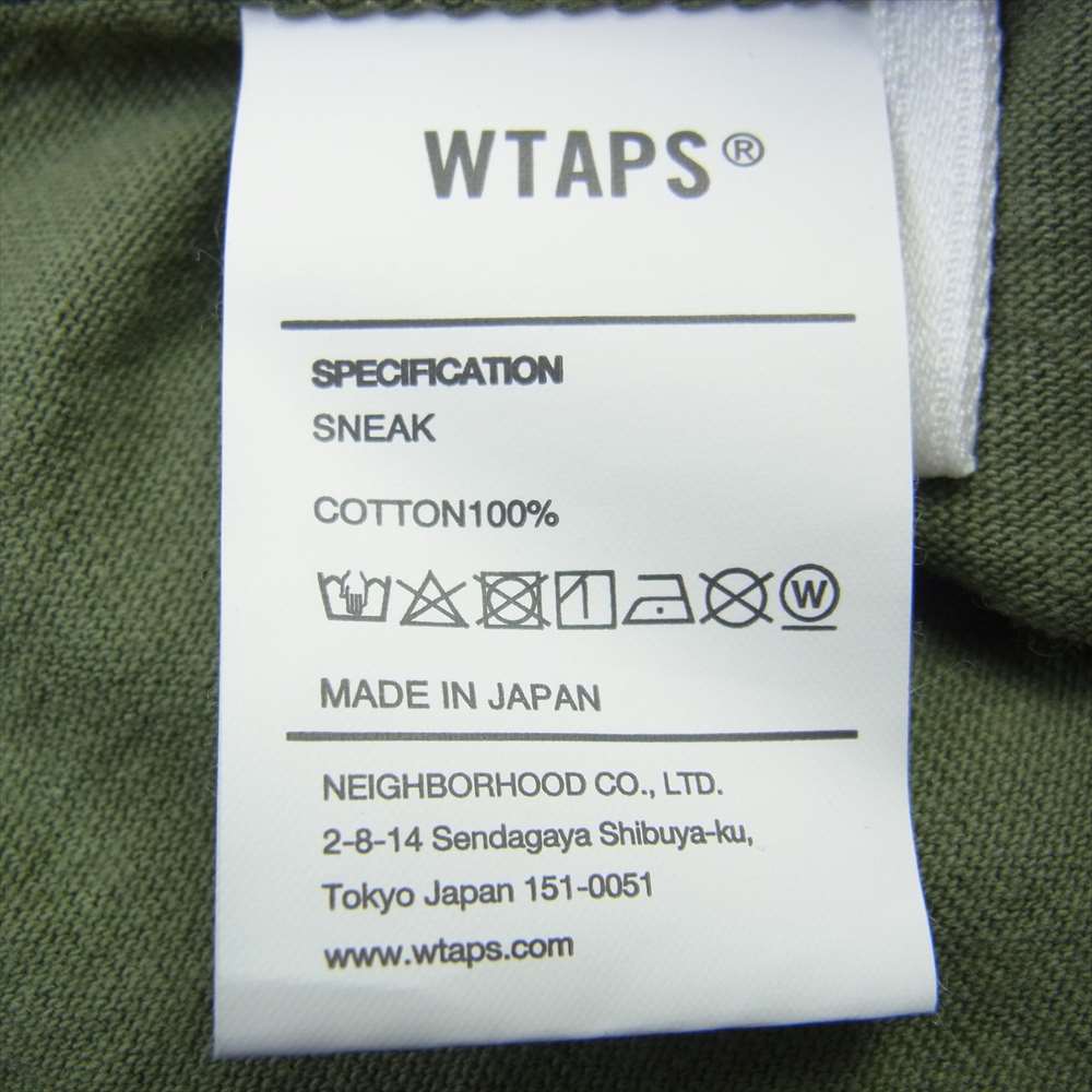 WTAPS ダブルタップス 23SS 231ATDT-STM03S WUT SS COTTON URBAN TERRITORY ロゴ 半袖 Tシャツ TEE グリーン系 SIZE X 02【中古】