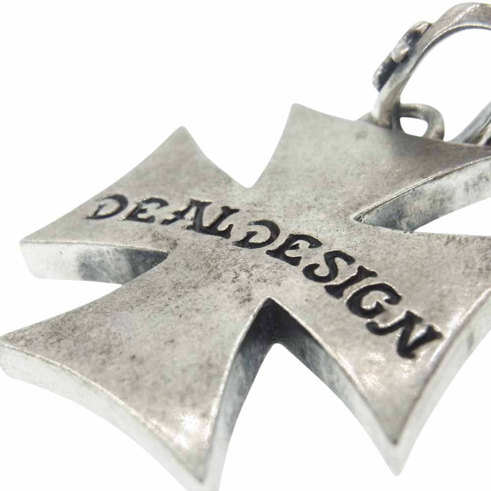 DEAL DESIGN ディールデザイン アイアン スカル クロス エクストラ ラージ ペンダント トップ シルバー系【中古】
