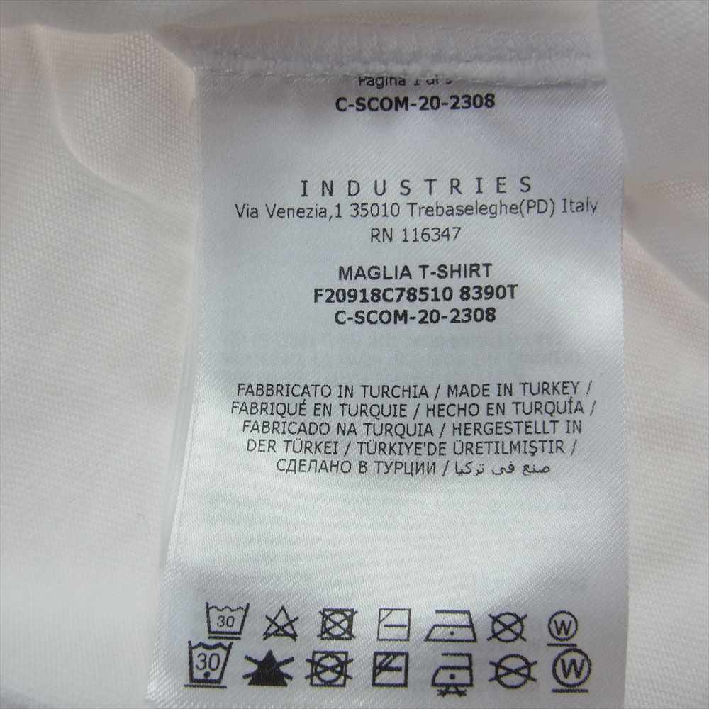 MONCLER モンクレール F20918C78510 国内正規品 MAGLIA T-SHIRT HERE NOW FOREVER ロゴ プリント 半袖 クルーネック Tシャツ ホワイト系 M【中古】