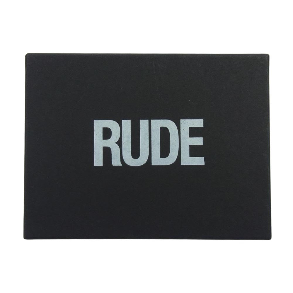 RUDE GALLERY ルードギャラリー RUDE ロゴ プリント コンパクト ウォレット ミニ 財布 ブラック系【中古】