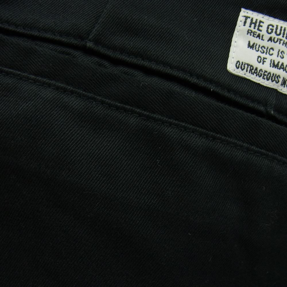 WACKO MARIA ワコマリア 23SS DOUBLE PLEATED CHINO TROUSERS 2タック トラウザーズ パンツ ブラック系 L【中古】