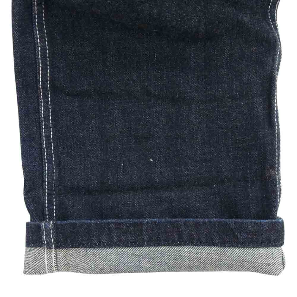 児島ジーンズ デニム マルチ ストライプ ヒッコリー ペインター ワーク パンツ インディゴブルー系 32【中古】