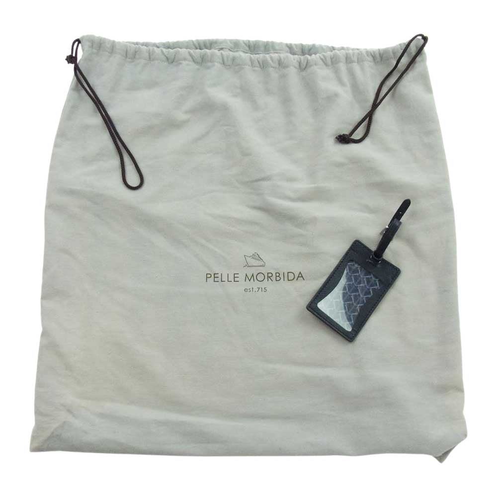 PELLE MORBIDA ペッレモルビダ PMO-CA015 Capitano キャピターノ 2WAY ショルダーバッグ ブリーフケース ネイビー系【中古】