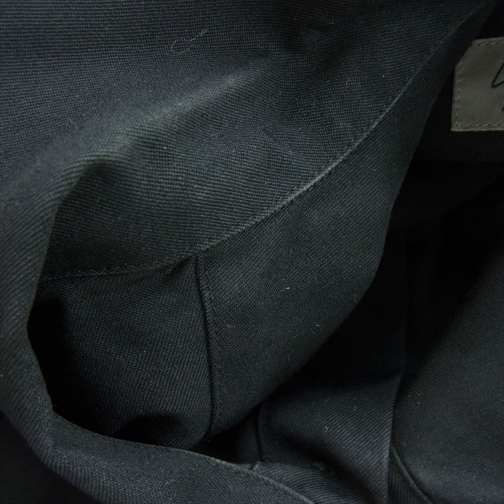 Yohji Yamamoto POUR HOMME ヨウジヤマモトプールオム HR-B92-100 ウールギャバジン 衿ストール付き ロング 長袖 シャツ コート ブラック系 2【中古】