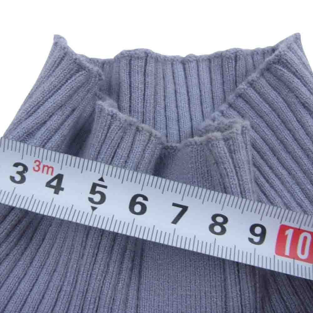 フレイアイディー FWNT235806 pierre cardin ピエールカルダン ロゴ刺繍 リブ ハイネック ニット ブルー系 OS【中古】