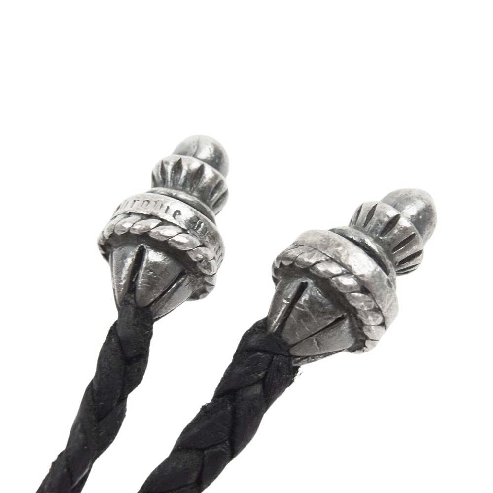 CHROME HEARTS クロムハーツ(原本無) CH CRS LG BC ラージクロス レザーブレード ボロチップ ネックレス ブラック系【中古】