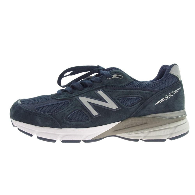 NEW BALANCE ニューバランス U990NV4 USA製 990V4 Navy スエード メッシュ スニーカー ネイビー系  26.5cm【新古品】【未使用】【中古】