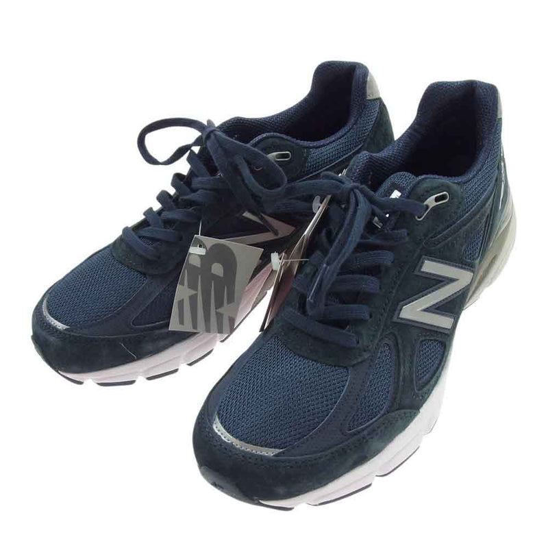 NEW BALANCE ニューバランス U990NV4 USA製 990V4 Navy スエード メッシュ スニーカー ネイビー系  26.5cm【新古品】【未使用】【中古】