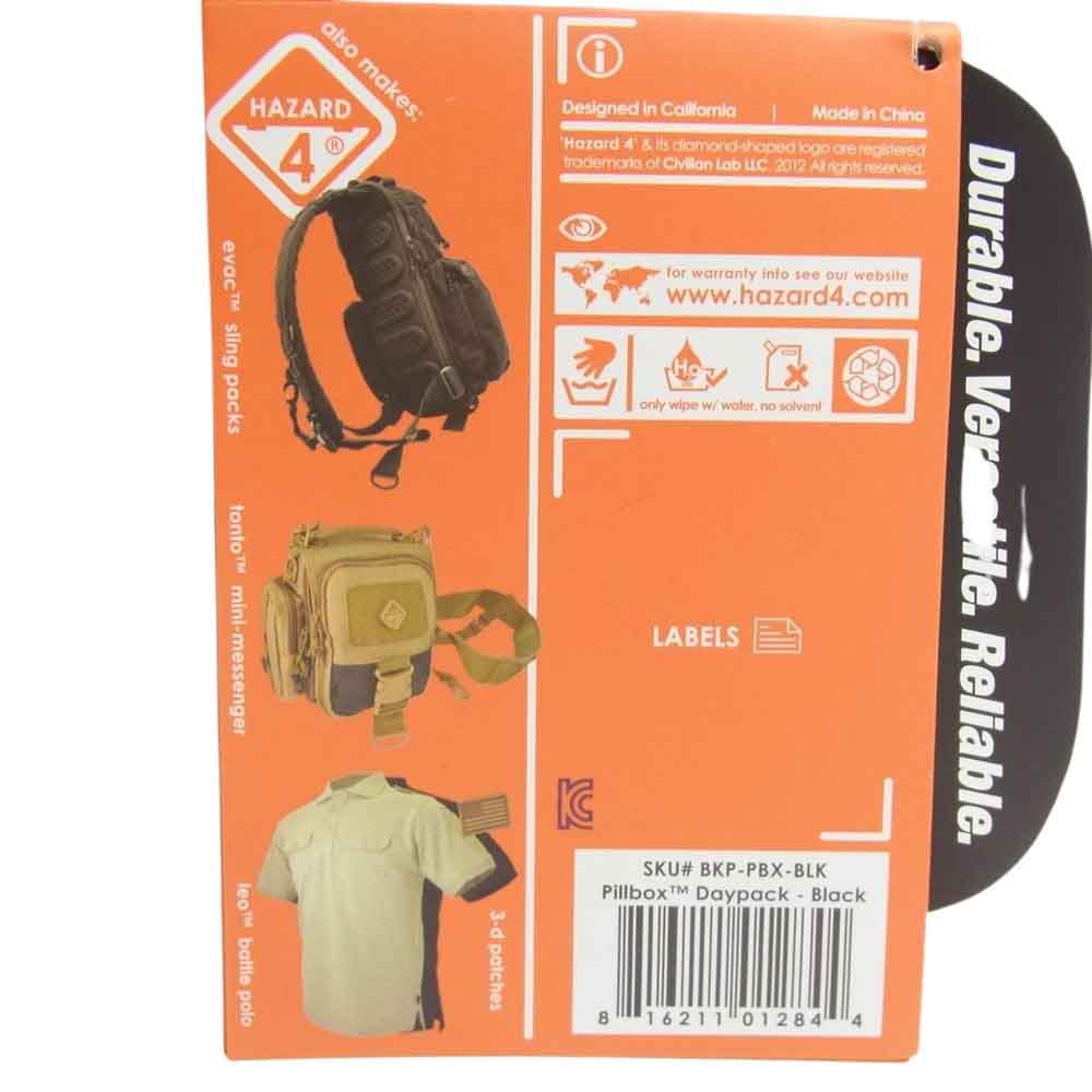 ハザード4 Pillbox Daypack Black ミリタリー バッグ パック ブラック系【新古品】【未使用】【中古】