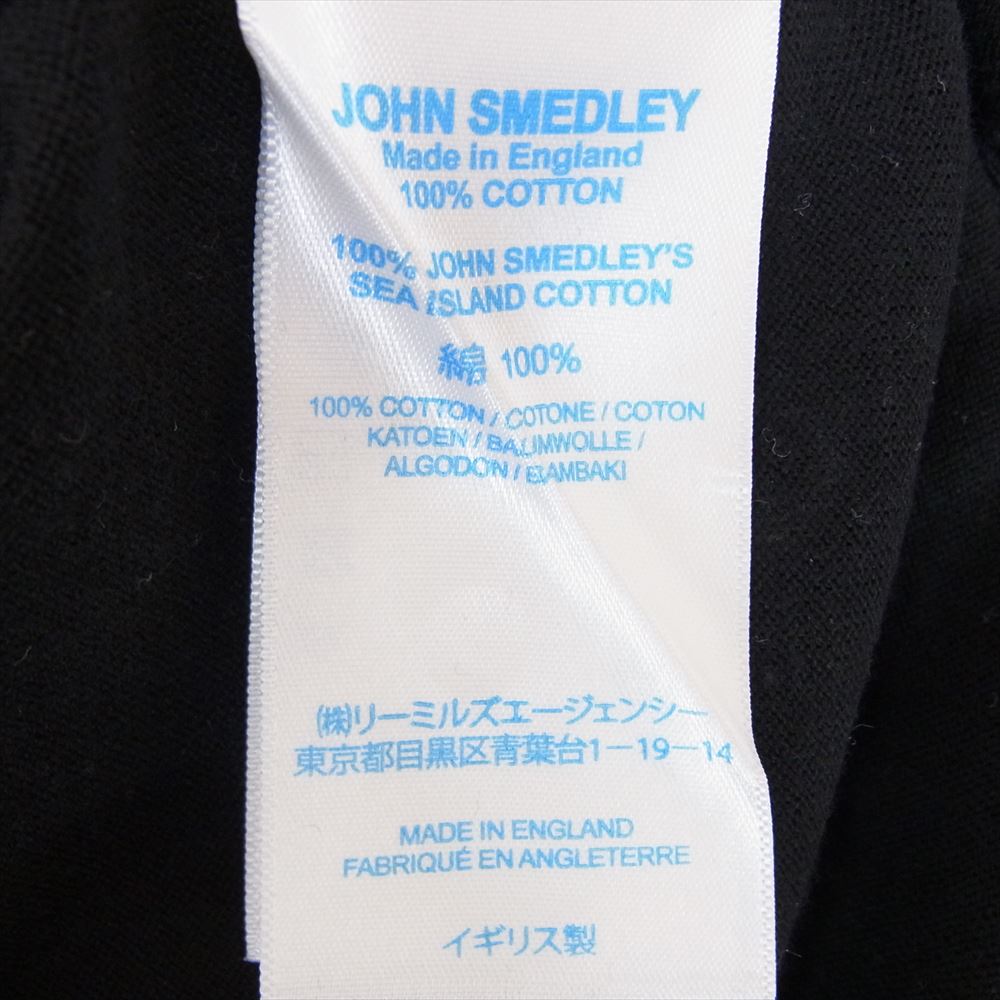 JOHN SMEDLEY ジョンスメドレー シーアイランドコットン ニット 半袖 ポロ シャツ ブラック系 M【中古】