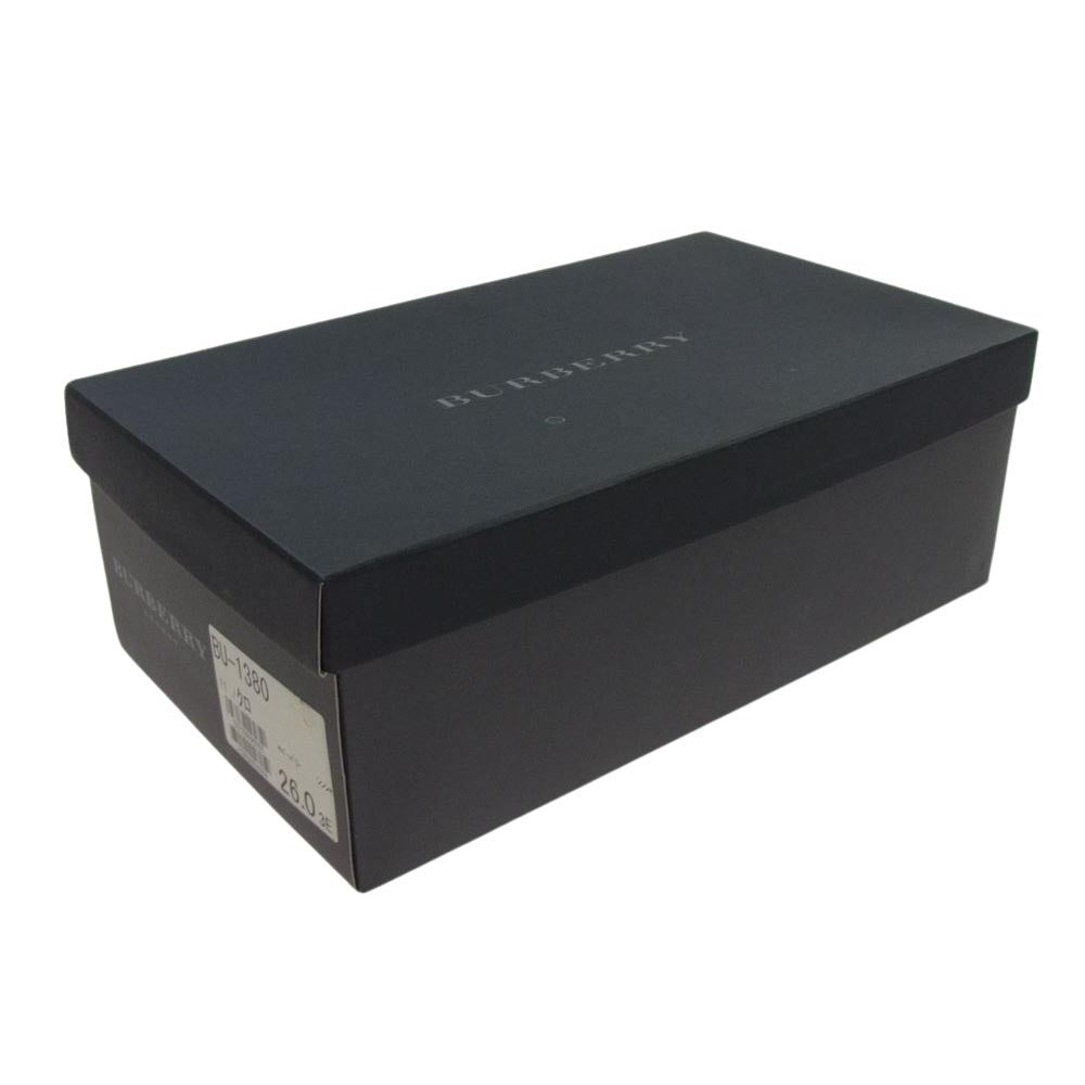 BURBERRY LONDON バーバリー ロンドン 0504128 BU1380 レザー スリッポン ローファー シューズ ブラック系 26【美品】【中古】