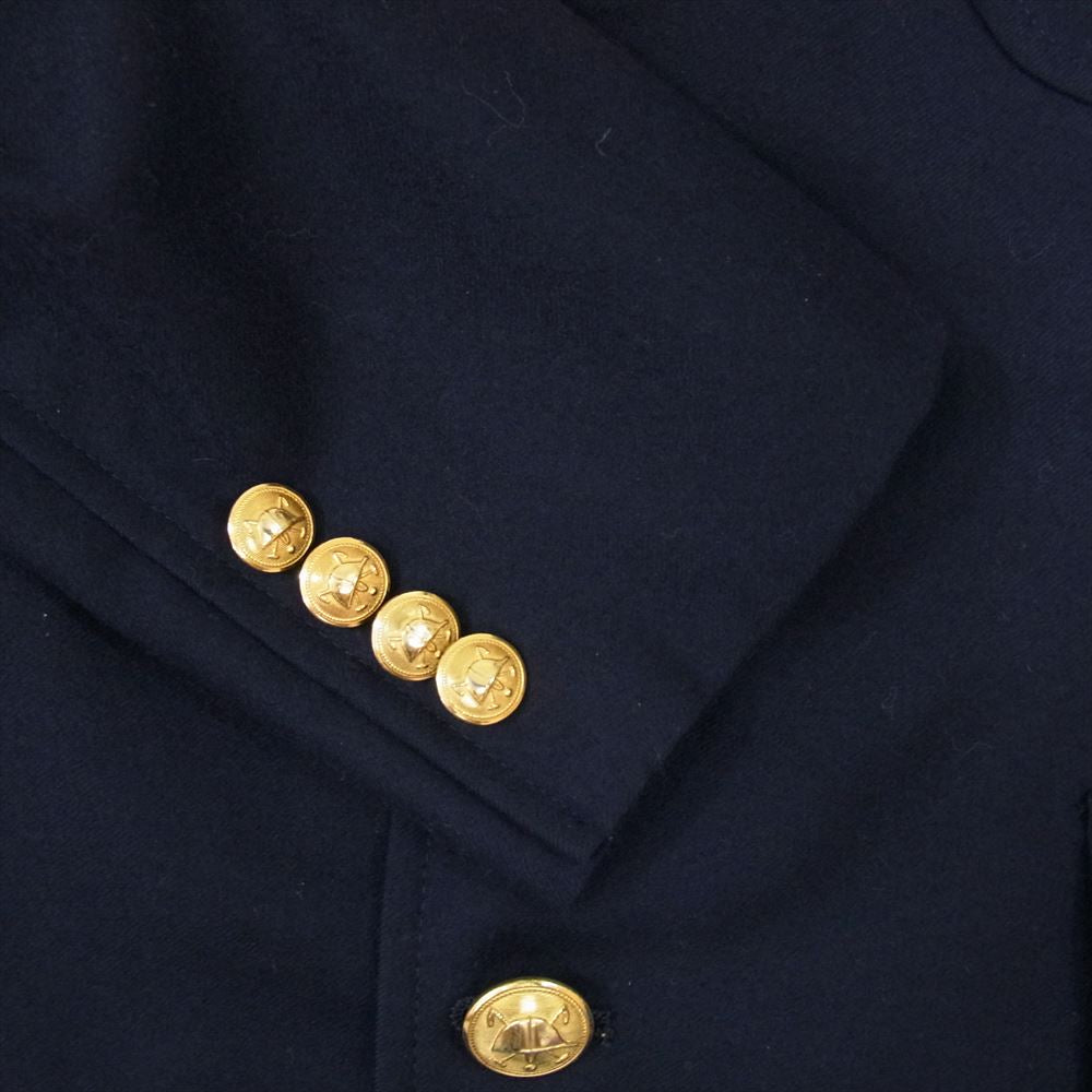 POLO RALPH LAUREN ポロ・ラルフローレン 紺 ブレザー ウール シングル テーラード ジャケット 金ボタン ネイビー系 C98 W86 T180【中古】