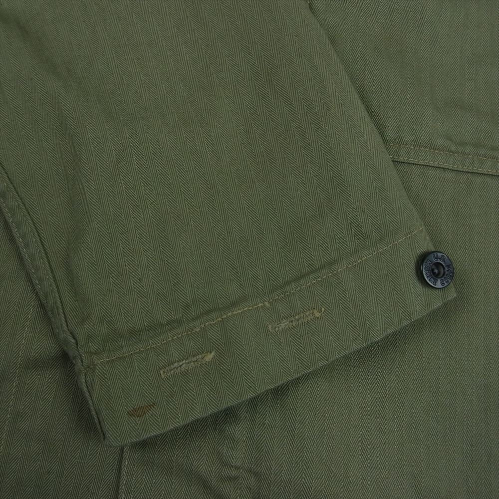 ヴィンテージ ヴィンテージ 40s USMC P44 HBT jacket アメリカ 海兵隊 ミリタリー ジャケット カーキ系 36【中古】