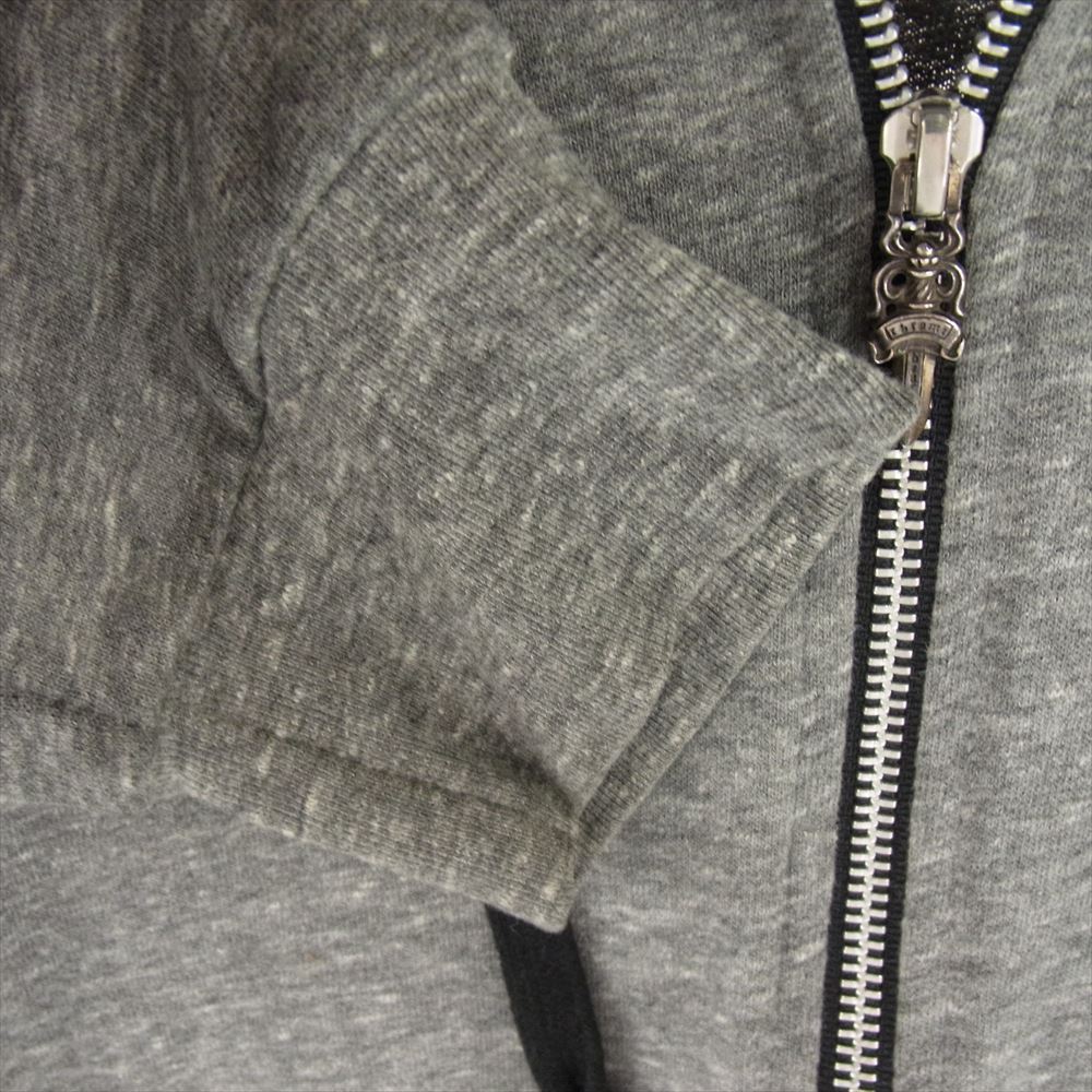 CHROME HEARTS クロムハーツ(原本無) CHプラス プリント メランジ ダガージップ パーカー グレー系 L【中古】