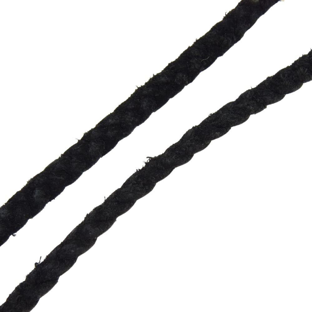 CHROME HEARTS クロムハーツ(原本無) LEATHER BRAID スクロール レザー ブレード ネックレス ブラック系【中古】